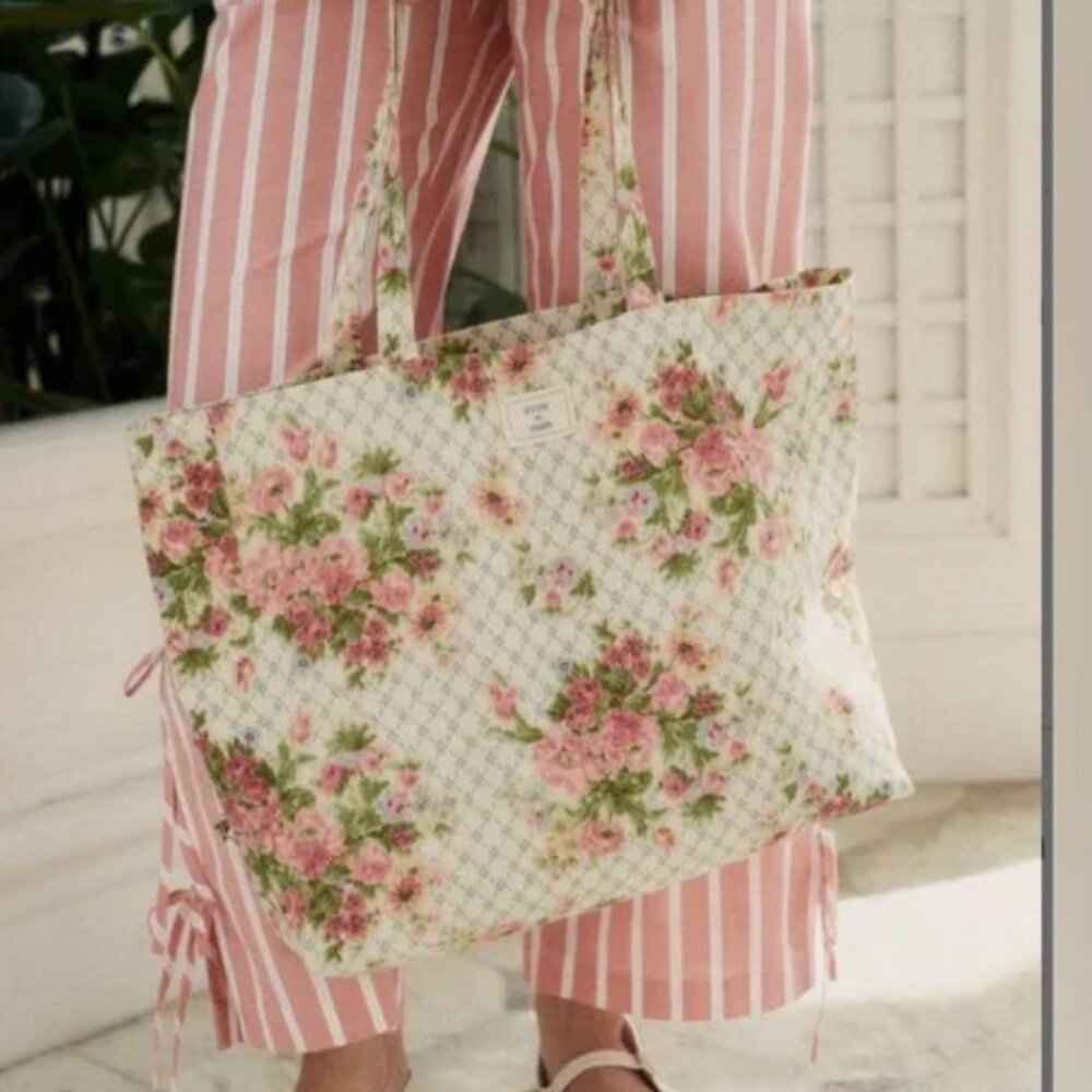 NWT Sézane x Andion Tote Bag (Pink Floral Print)